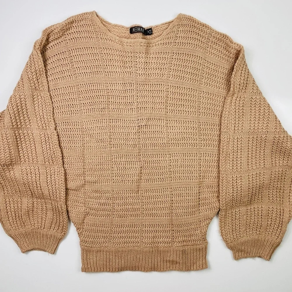 REHAB Brown/Tan Slouchy Knit Sweater Size Small‎